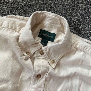 Vintage J Crew Shirt‎ Mens Beige Small Sleeveless Button Down Oarsmen Cotton Y2K